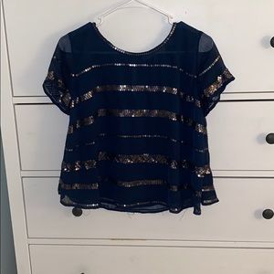 Abercrombie and Fitch Gold Sequin Shirt